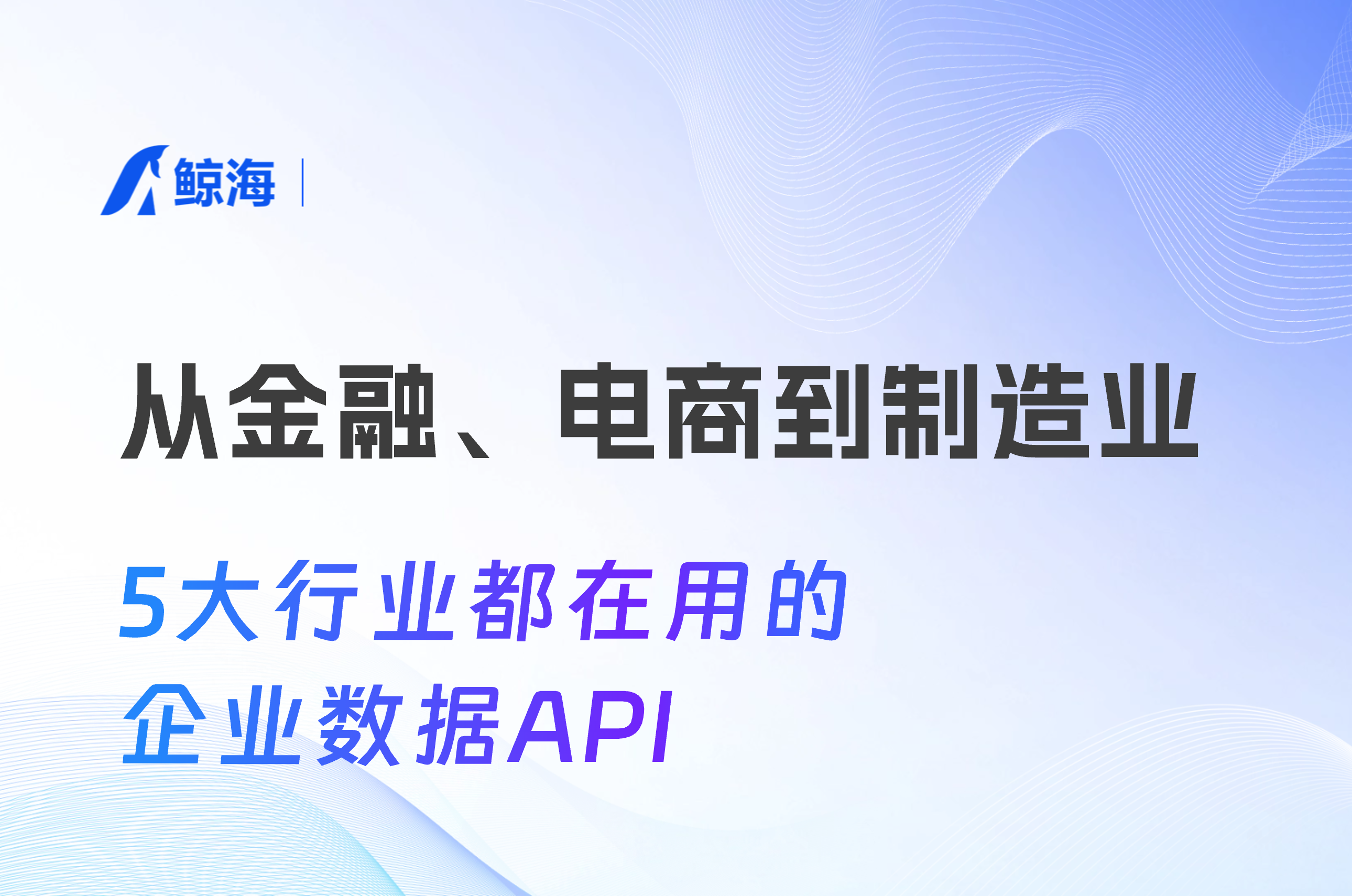 鲸海数据5个实战案例：鲸海API助力电商、金融、制造业降本增效